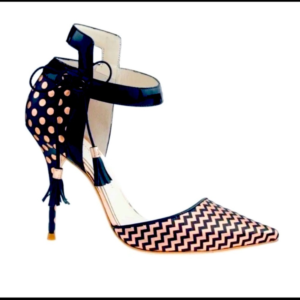 NIB Sophia Webster for J Crew Leather & Jacquard Pippa Pumps